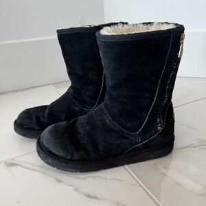 UGG Australia Mayfair Black Suede Boots with Metallic Accents size 9